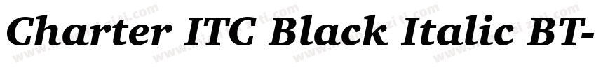 Charter ITC Black Italic BT字体转换